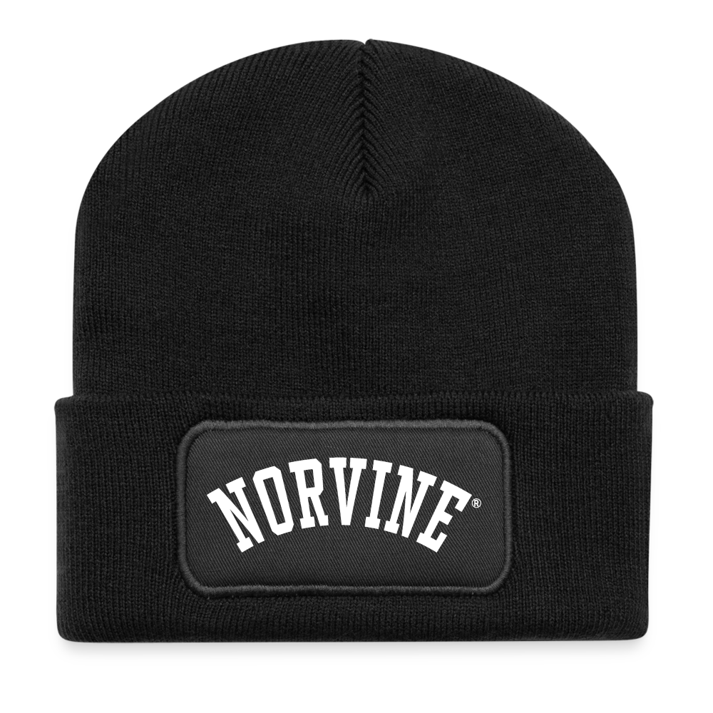 Recycled Patch Beanie - black