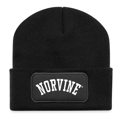 Recycled Patch Beanie - black