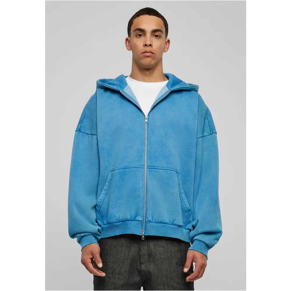 Heavy Stone Washed 90s Zip Hoodie - Urban Classics