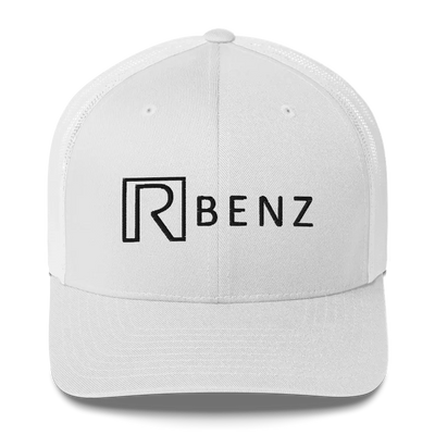 R-benz White Trucker Cap